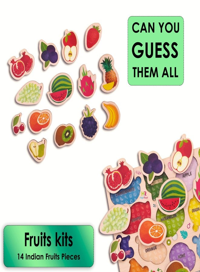 HighRoof Wooden Fruits Puzzle for Kids - Engaging and Educational Toy for Cognitive Development and Problem-Solving Skills - Image 3